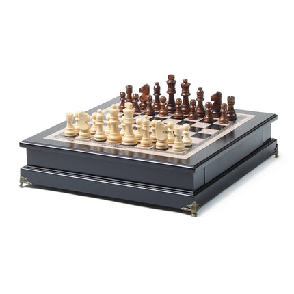 Large Solid Wood Chess Luxury Chess Board Game Set with Crafted Chesspiece Home Decorations Travel Chess Set for Kids and Adults