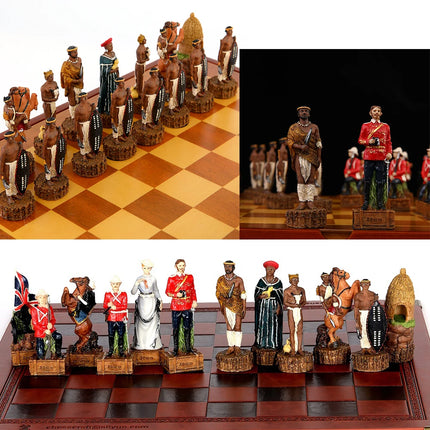 Metal Painted Chess Desktop Intelligent Game War Themed Toys Luxury Knight Hand Painted Checkers Card Gift Series Characters