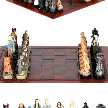 Chess Desktop Intelligence Game Movie Theme Toy Luxury Knight Hand-Painted Checkers Backgammon Card Gift Collection Character