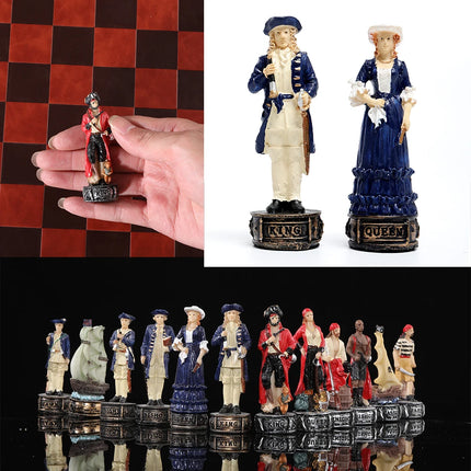 Metal Painted Chess Desktop Intelligent Game War Themed Toys Luxury Knight Hand Painted Checkers Card Gift Series Characters