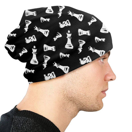 Chess Pieces Bonnet Hats Hip Hop Knitted Hat For Women Men Autumn Winter Warm Chess Lover Checkmate Skullies Beanies Caps