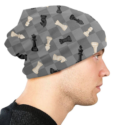 Chess Pieces Bonnet Hats Hip Hop Knitted Hat For Women Men Autumn Winter Warm Chess Lover Checkmate Skullies Beanies Caps