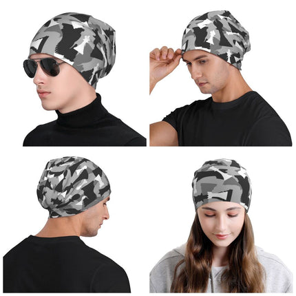 Topi Bonnet Potongan Catur Topi Rajutan Hip Hop untuk Wanita Pria Musim Gugur Musim Dingin Hangat Pecinta Catur Skakmat Skullies Beanies Topi