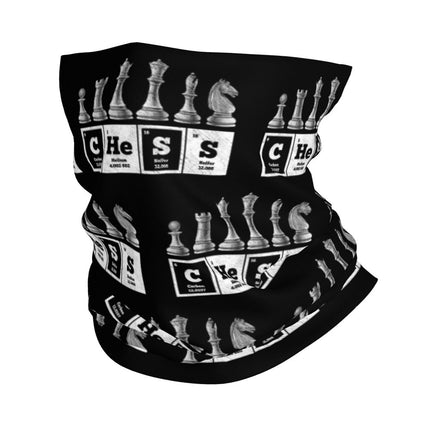 Black And White Chess Chessboard Bandana Neck Warmer Women Men Winter Hiking Ski Scarf Gaiter Checkered Face Cover