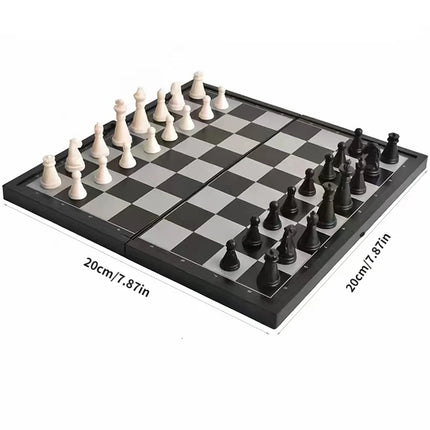 1 Box Of Foldable Magnetic International Chess Set With Plastic Chessboard Board Game , Ideal Tabletop Game For Family Gathering