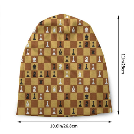 Chess Pieces Bonnet Hats Hip Hop Knitted Hat For Women Men Autumn Winter Warm Chess Lover Checkmate Skullies Beanies Caps