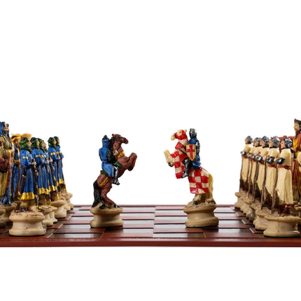 Metal Painted Chess Desktop Intelligent Game War Themed Toys Luxury Knight Hand Painted Checkers Card Gift Series Characters