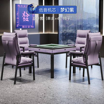 ZC Chess and Card Room Mahjong Machine Smoke Exhaust Lamp Set Automatic Dining Table Dual-Use Mahjong Table