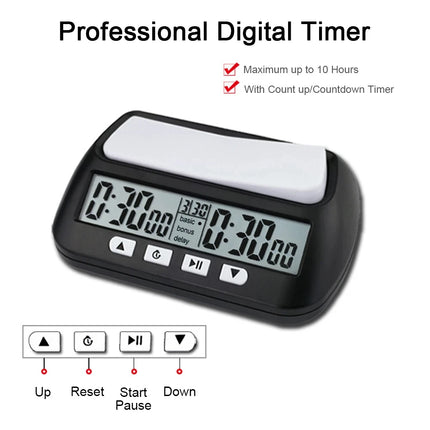 3-in-1 Chess Clock  Multipurpose Portable Professional Chess Clock Digital Chess Timer Game Timer