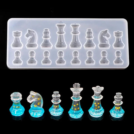 New International Chess Shape Silicone Mold DIY Clay UV Epoxy Resin Mold Pendant Molds For Jewelry DIY