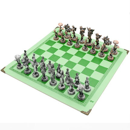 Metal Painted Chess Desktop Intelligent Game War Themed Toys Luxury Knight Hand Painted Checkers Card Gift Series Characters