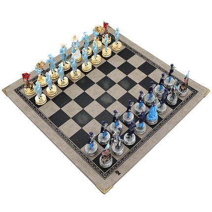 Metal Painted Chess Desktop Intelligent Game War Themed Toys Luxury Knight Hand Painted Checkers Card Gift Series Characters