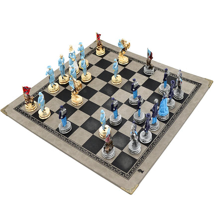 Metal Painted Chess Desktop Intelligent Game War Themed Toys Luxury Knight Hand Painted Checkers Card Gift Series Characters