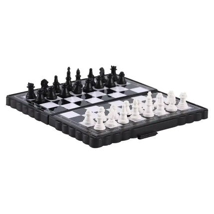 Mini Magnetic  Chess Set  Folding Magnetic Plastic Chessboard Board Game Portable Kid Toy Portable Outdoor