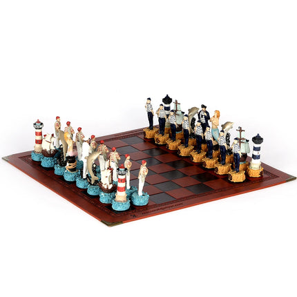 Metal Painted Chess Desktop Intelligent Game War Themed Toys Luxury Knight Hand Painted Checkers Card Gift Series Characters