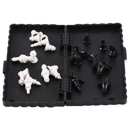 Mini Magnetic  Chess Set  Folding Magnetic Plastic Chessboard Board Game Portable Kid Toy Portable Outdoor