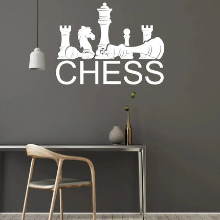 Chess Vinyl Wall Decal Chessplayer Club School Decor Stickers Mural Home Decoration Living Room Wall Tattoo Wallpapers P1065