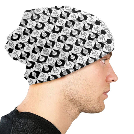 Chess Pieces Bonnet Hats Hip Hop Knitted Hat For Women Men Autumn Winter Warm Chess Lover Checkmate Skullies Beanies Caps