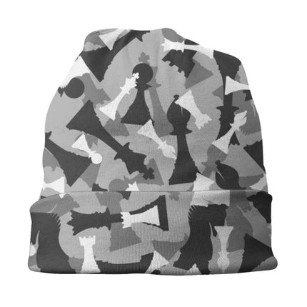 Chess Pieces Bonnet Hats Hip Hop Knitted Hat For Women Men Autumn Winter Warm Chess Lover Checkmate Skullies Beanies Caps