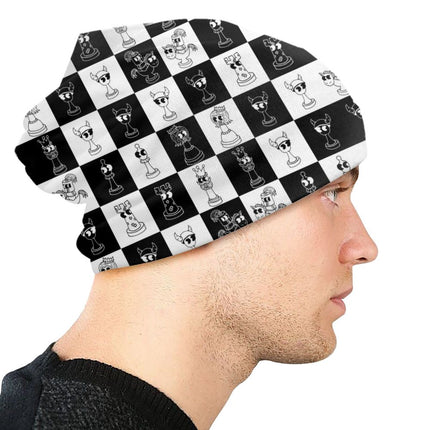 Chess Pieces Bonnet Hats Hip Hop Knitted Hat For Women Men Autumn Winter Warm Chess Lover Checkmate Skullies Beanies Caps