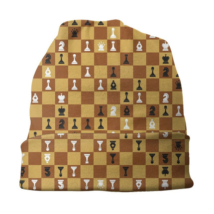 Chess Pieces Bonnet Hats Hip Hop Knitted Hat For Women Men Autumn Winter Warm Chess Lover Checkmate Skullies Beanies Caps