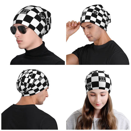 Chess Pieces Bonnet Hats Hip Hop Knitted Hat For Women Men Autumn Winter Warm Chess Lover Checkmate Skullies Beanies Caps