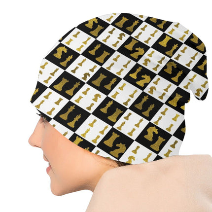 Chess Pieces Bonnet Hats Hip Hop Knitted Hat For Women Men Autumn Winter Warm Chess Lover Checkmate Skullies Beanies Caps