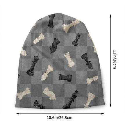 Chess Pieces Bonnet Hats Hip Hop Knitted Hat For Women Men Autumn Winter Warm Chess Lover Checkmate Skullies Beanies Caps