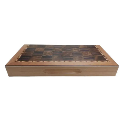 Luxury Metal Chess Set Portable Professional Board Games Foldable Wooden Checkerboard Retro Handmade Chess Pieces Decorations