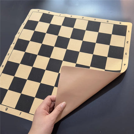 Chess Board 34cm/13.39inch And 43cm/16.93inch Folding Leather Flannelette Chess Game Or Folding Checkers Game Portable Board