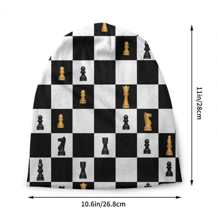 Chess Pieces Bonnet Hats Hip Hop Knitted Hat For Women Men Autumn Winter Warm Chess Lover Checkmate Skullies Beanies Caps