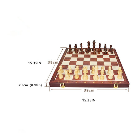 High-grade Set Of Solid Wood Chess Pieces Wooden Folding Board Game With More Than 2 After The Game Entertainment