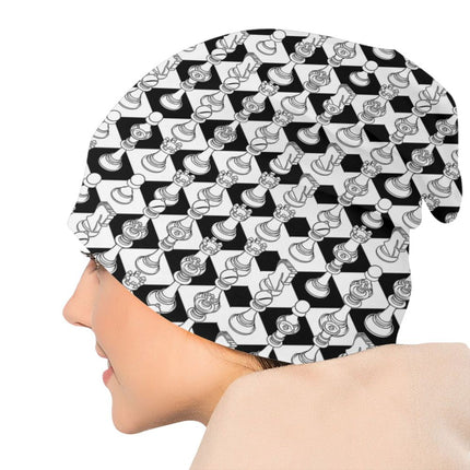 Chess Pieces Bonnet Hats Hip Hop Knitted Hat For Women Men Autumn Winter Warm Chess Lover Checkmate Skullies Beanies Caps