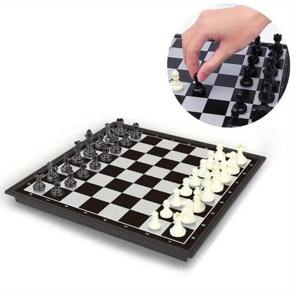 1 Box Of Foldable Magnetic International Chess Set With Plastic Chessboard Board Game , Ideal Tabletop Game For Family Gathering