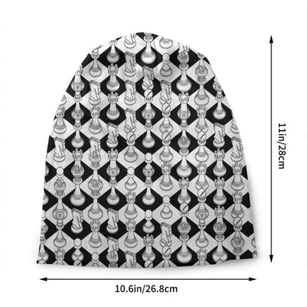 Chess Pieces Bonnet Hats Hip Hop Knitted Hat For Women Men Autumn Winter Warm Chess Lover Checkmate Skullies Beanies Caps