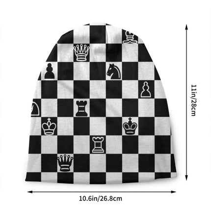 Chess Pieces Bonnet Hats Hip Hop Knitted Hat For Women Men Autumn Winter Warm Chess Lover Checkmate Skullies Beanies Caps