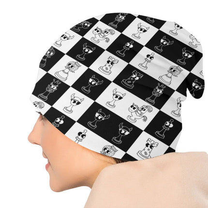 Chess Pieces Bonnet Hats Hip Hop Knitted Hat For Women Men Autumn Winter Warm Chess Lover Checkmate Skullies Beanies Caps