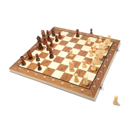 Foldable 2 in 1 Chess Board Portable Storage Wooden Chess Game Board Educational Games Chess Board Christmas Gifts For Students