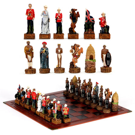 Metal Painted Chess Desktop Intelligent Game War Themed Toys Luxury Knight Hand Painted Checkers Card Gift Series Characters