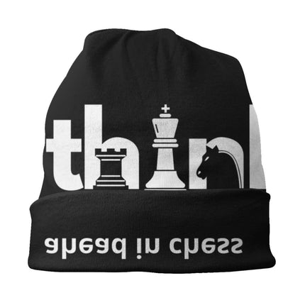 Chess Pieces Bonnet Hats Hip Hop Knitted Hat For Women Men Autumn Winter Warm Chess Lover Checkmate Skullies Beanies Caps