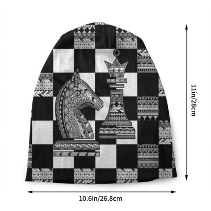 Chess Pieces Bonnet Hats Hip Hop Knitted Hat For Women Men Autumn Winter Warm Chess Lover Checkmate Skullies Beanies Caps