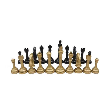 Luxury Metal Chess Set Portable Professional Board Games Foldable Wooden Checkerboard Retro Handmade Chess Pieces Decorations