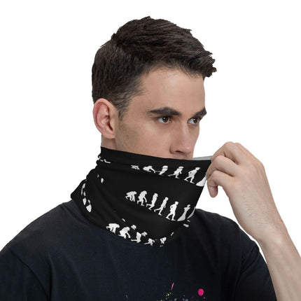 Black And White Chess Chessboard Bandana Neck Warmer Women Men Winter Hiking Ski Scarf Gaiter Checkered Face Cover