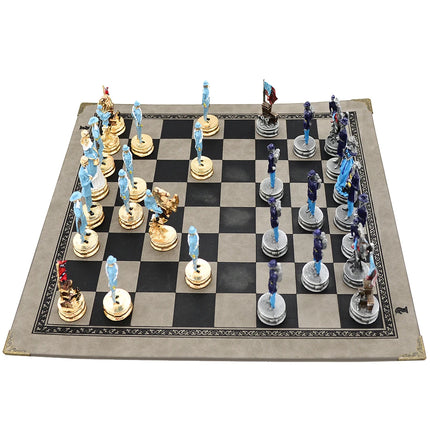 Metal Painted Chess Desktop Intelligent Game War Themed Toys Luxury Knight Hand Painted Checkers Card Gift Series Characters