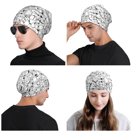 Chess Pieces Bonnet Hats Hip Hop Knitted Hat For Women Men Autumn Winter Warm Chess Lover Checkmate Skullies Beanies Caps