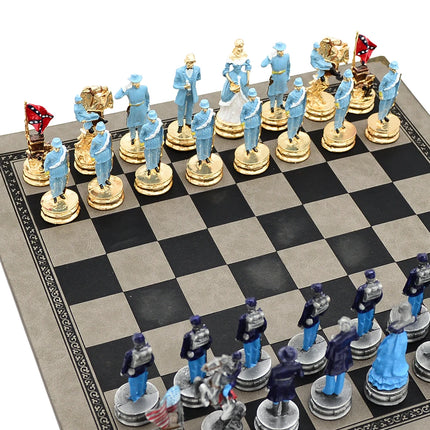 Metal Painted Chess Desktop Intelligent Game War Themed Toys Luxury Knight Hand Painted Checkers Card Gift Series Characters