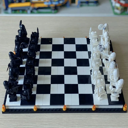 New MOC 76392 Film Wizard Chess MagicGame Building Blocks Knight Role Final Challenge Interactive  Play Bricks Toys Kid Gifts