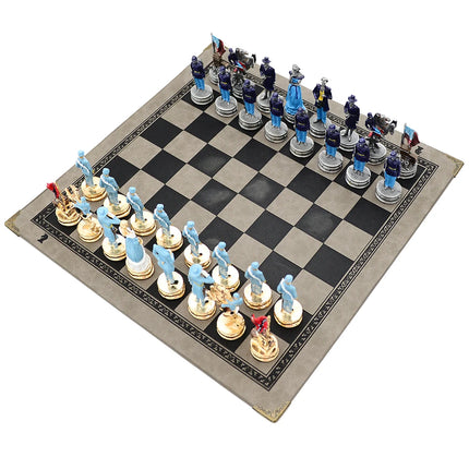 Metal Painted Chess Desktop Intelligent Game War Themed Toys Luxury Knight Hand Painted Checkers Card Gift Series Characters