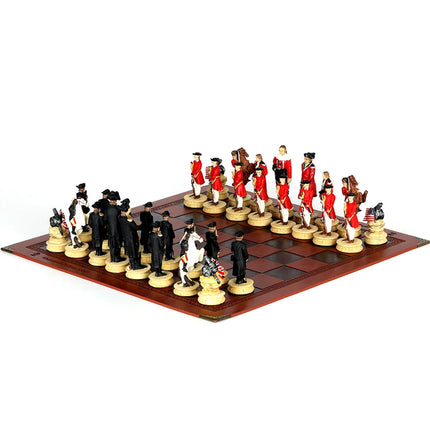 Metal Painted Chess Desktop Intelligent Game War Themed Toys Luxury Knight Hand Painted Checkers Card Gift Series Characters