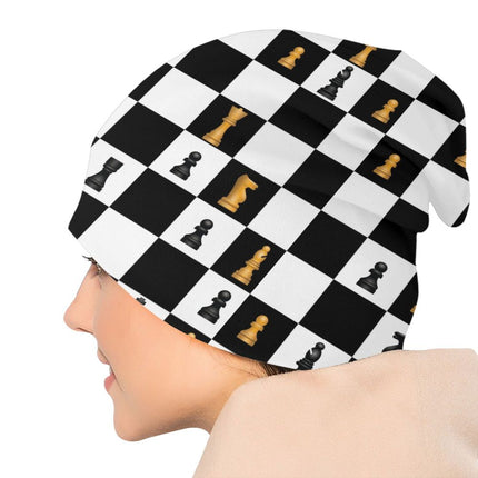 Chess Pieces Bonnet Hats Hip Hop Knitted Hat For Women Men Autumn Winter Warm Chess Lover Checkmate Skullies Beanies Caps